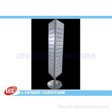 Shopping Mall Wood MDF Slatwall Display Stands With Metal P